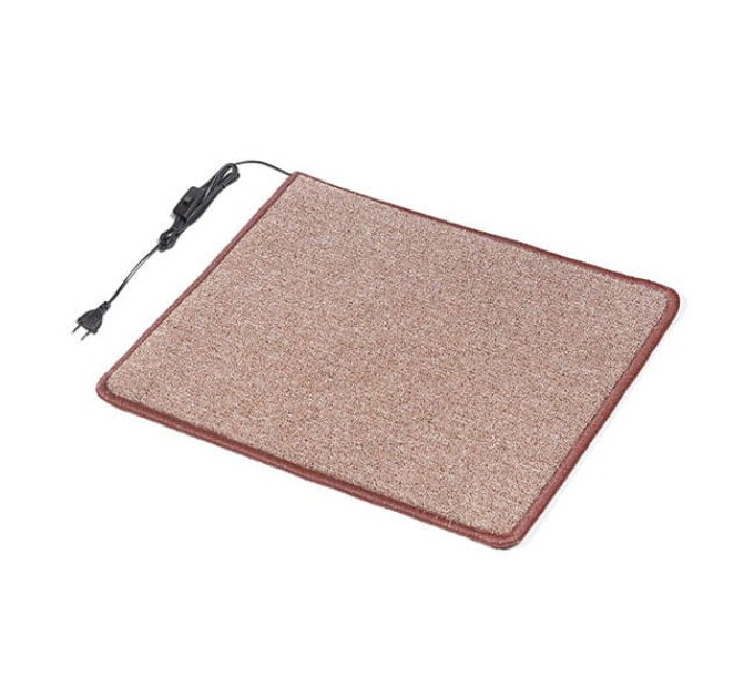 Теплий килимок для підлоги 530 x 630 мм (коричневий)