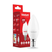 Светодиодная лампа VESTUM C37 6W 4100K 220V E14 1-VC-1303