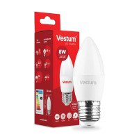 Світлодіодна лампа VESTUM C37 8W 4100K 220V E27 1-VC-1309