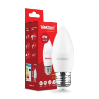 Світлодіодна лампа VESTUM C37 8W 3000K 220V E27 1-VC-1310