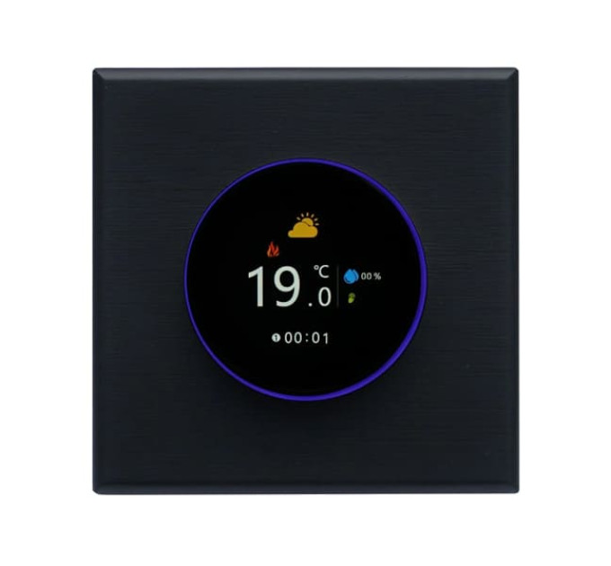 Сенсорный программируемый терморегулятор для теплых полов Heat Plus BHT-6000 Black (Wi-Fi)